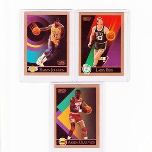 Magic Johnson Larry Bird Akeem Cards